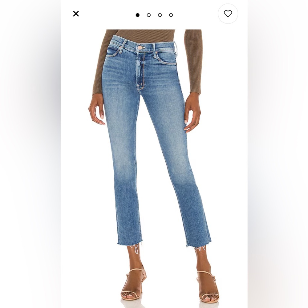 MOTHER Mid Rise Dazzler Ankle Fray sz 27